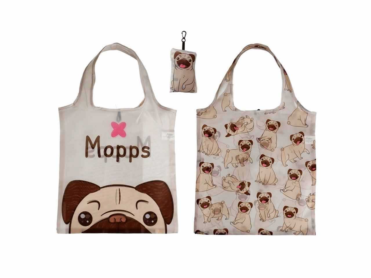 Reusable Folding Bag - Pug