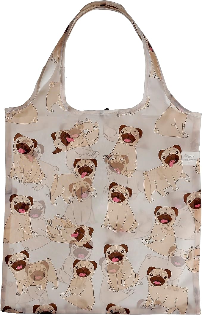 Reusable Folding Bag - Pug