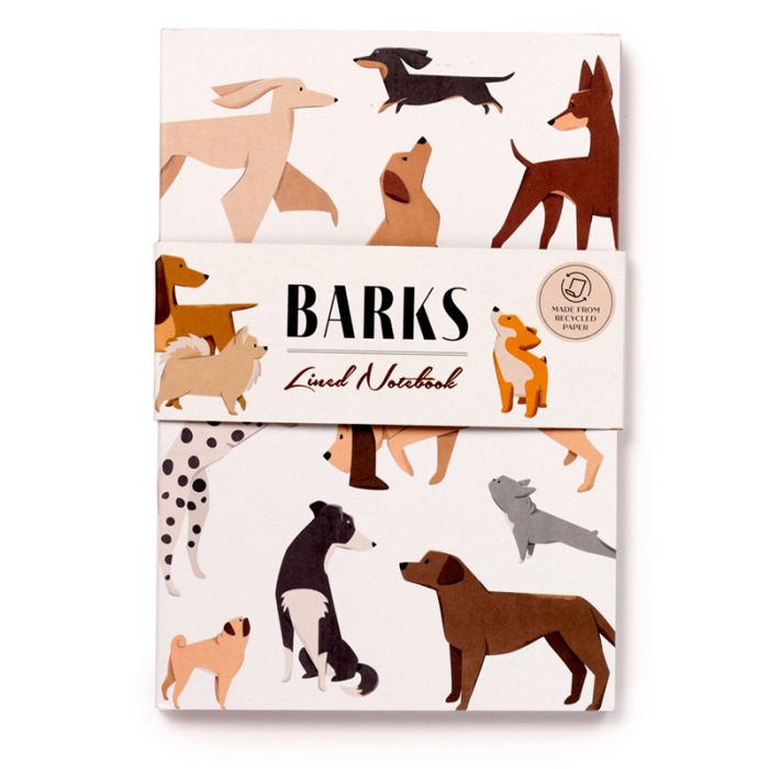 Quaderno A5 a Righe in Carta Riciclata - Barks Dog