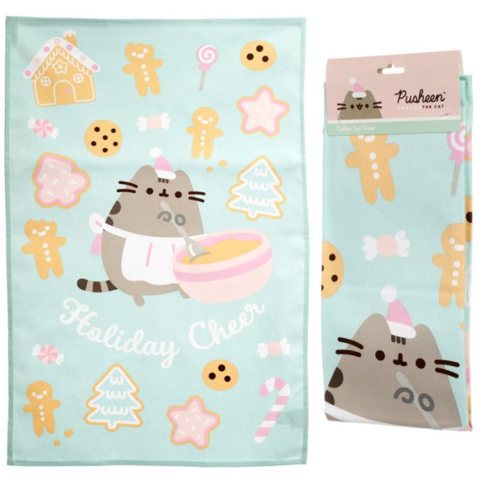 Strofinaccio da Cucina Natalizio in Cotone - Pusheen il Gatto