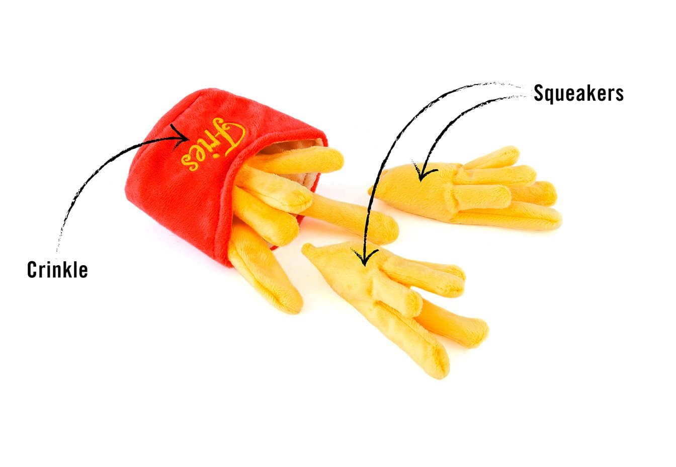 Play - Gioco Scomponibile per Cani Patatine Fritte M/L
