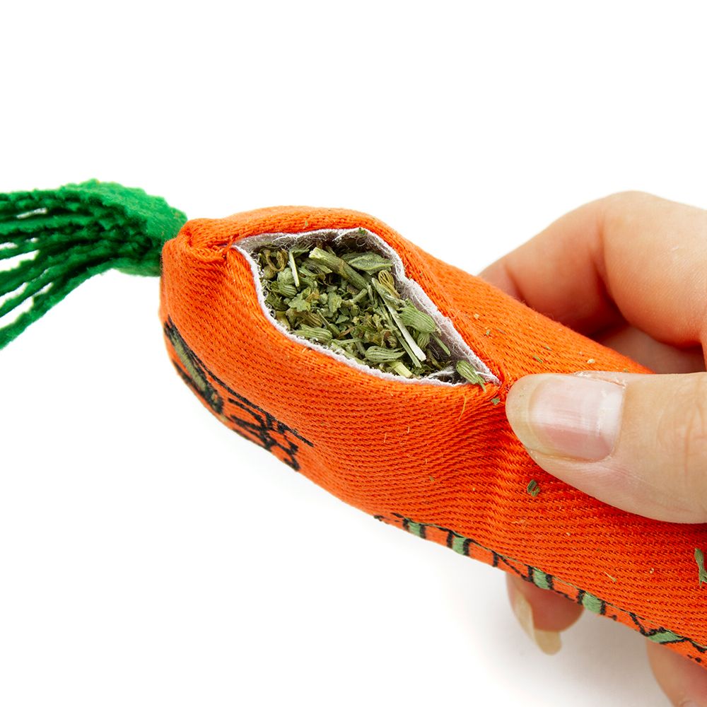 King Catnip - Gioco per Gatti Carota Ripiena di Erba Gatta