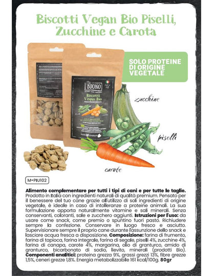 Organic Vegan Biscuits - Peas, Carrots, Courgettes