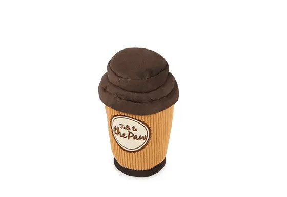 Gioco Pup Cup Café P.L.A.Y. - coperchio removibile con squeaker in azione