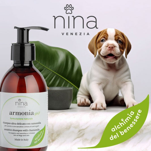Shampoo Sensitive Camomilla PH 7 per Cani e Gatti  - Nina Venezia - 250ml